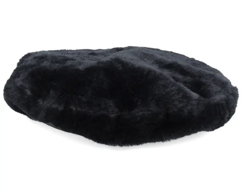 Kangol Faux Fur Solid Black Beret online