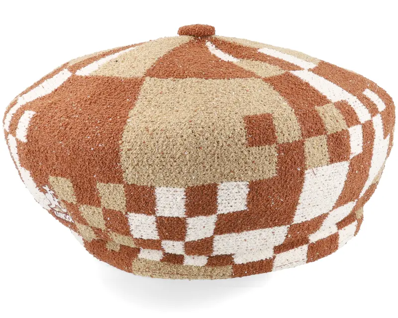 Kangol Pop Gingham Jax Beret Mahogany-Oat Beret online