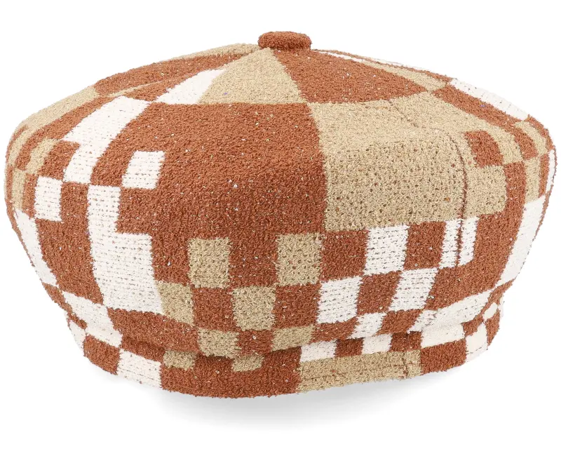 Kangol Pop Gingham Jax Beret Mahogany-Oat Beret online