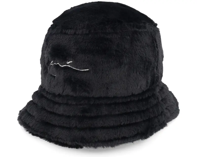 Karl Kani Kk Signature Fluffy Hat Black Bucket online