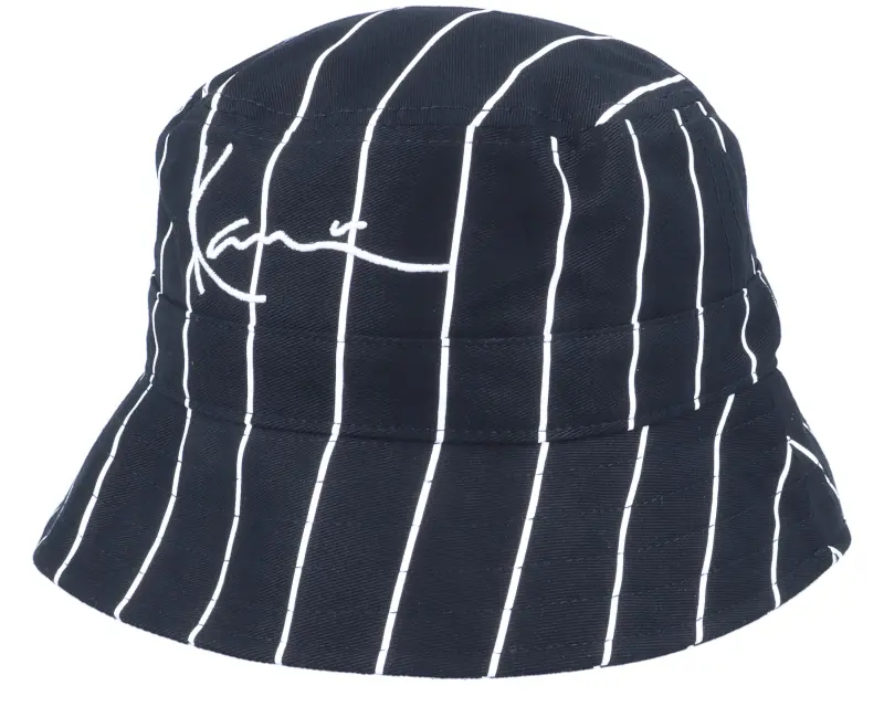 Karl Kani Signature Pinstripe Hat Black/White Bucket online