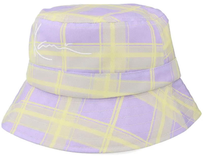 Karl Kani Signature Reversible Check Purple/Yellow/Sand Bucket online