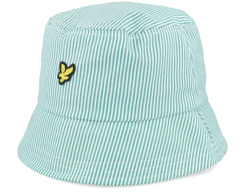 Lyle & Scott Stripe Hat Court Green/White Bucket online