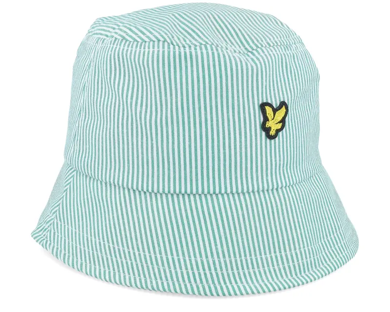 Lyle & Scott Stripe Hat Court Green/White Bucket online
