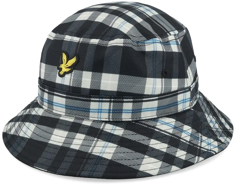 Lyle & Scott Tartan Hat Jet Black/ White Bucket online