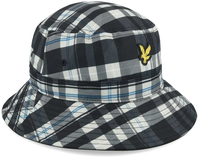 Lyle & Scott Tartan Hat Jet Black/ White Bucket online