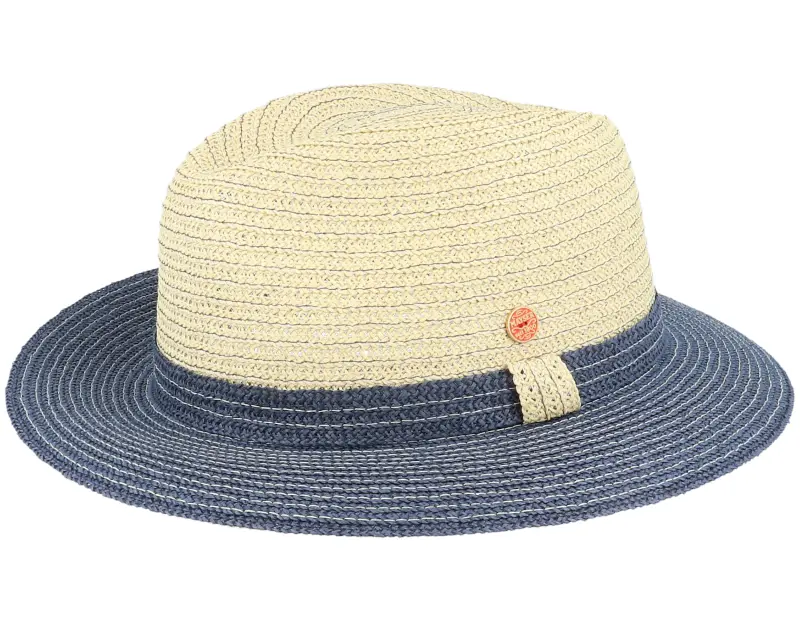 Mayser Mathis Paper Beige/Navy Straw Hat online