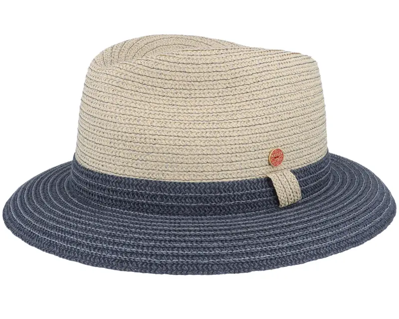 Mayser Mathis Paperbr Beige/navy Straw Hat online