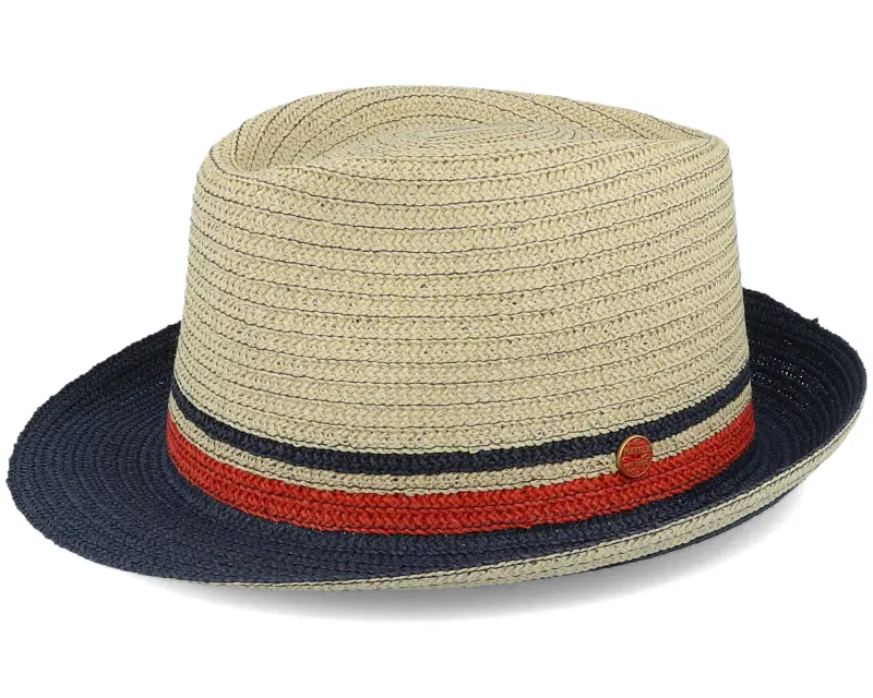 Mayser Troy Paper Beige/Navy Trilby Straw Hat online