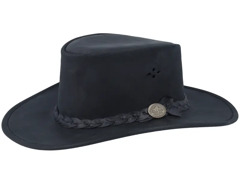 MJM Hats Aussie Bush Squashable Leather Black Traveler online