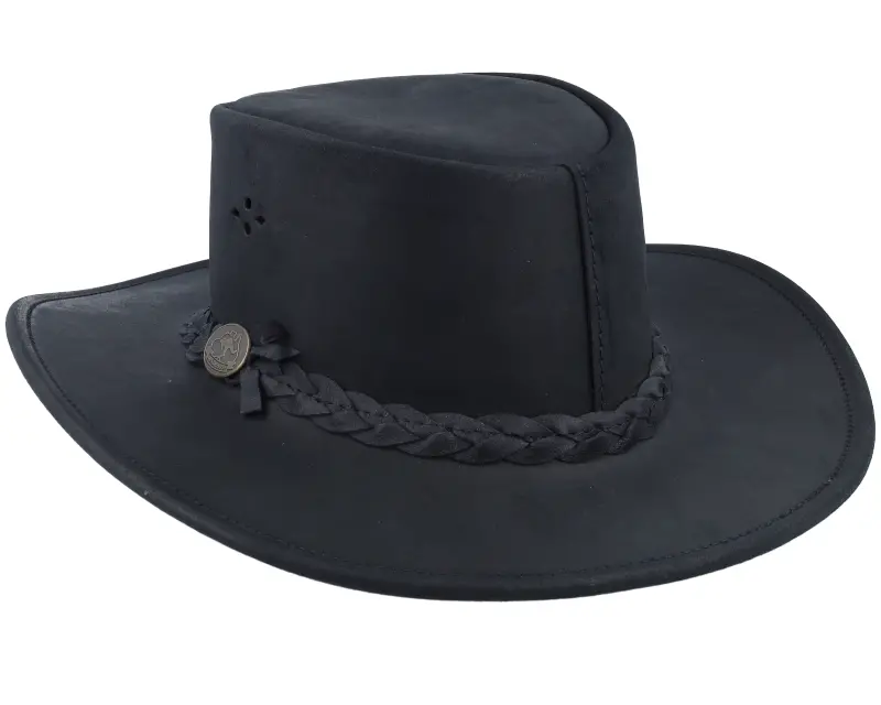 MJM Hats Aussie Bush Squashable Leather Black Traveler online
