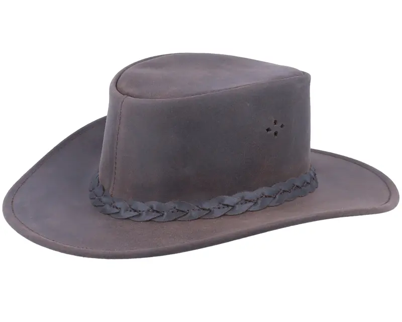 MJM Hats Aussie Bush Squashable Leather Brown Hat online