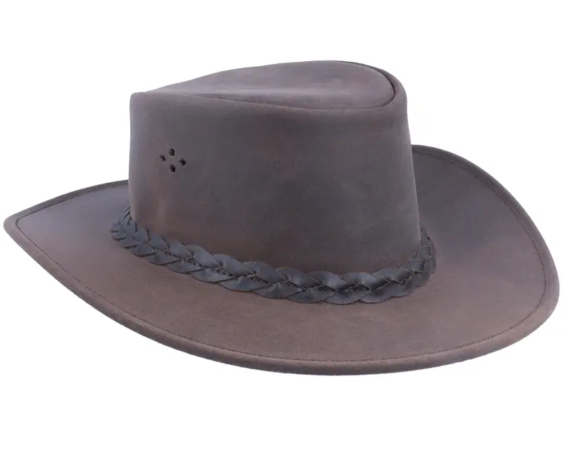MJM Hats Aussie Bush Squashable Leather Brown Hat online