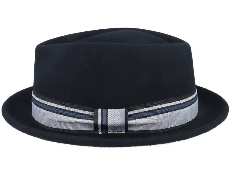 MJM Hats Diamond 32 Crushable Wool Black Pork Pie online
