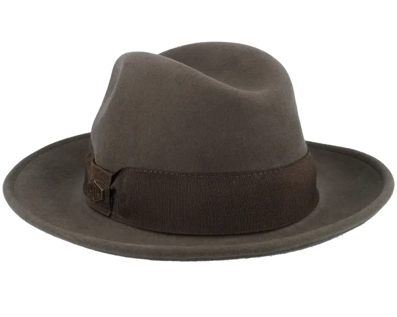 MJM Hats Luis 41 Merino Long Khaki Fedora online