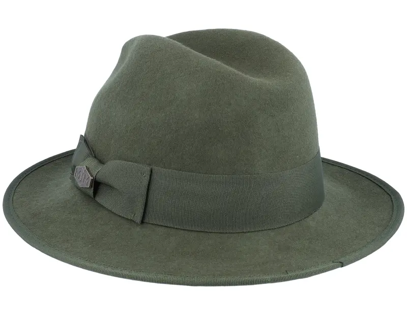 MJM Hats Mauk Woolfelt Wr Crush Olive Fedora online