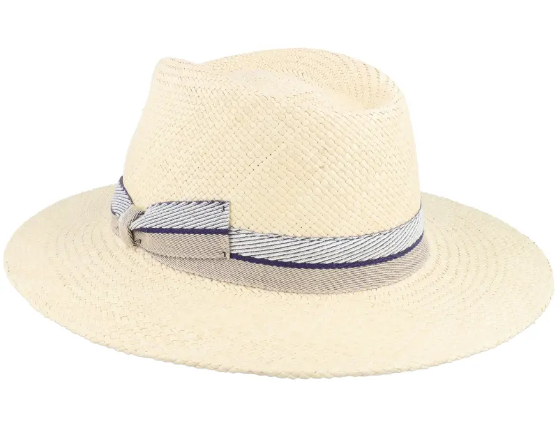 MJM Hats Pacora Panama Natural-Blue Band Straw Hat online