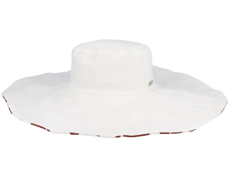Seeberger Big Floppy With Flower Print White-Fire Sun Hat online