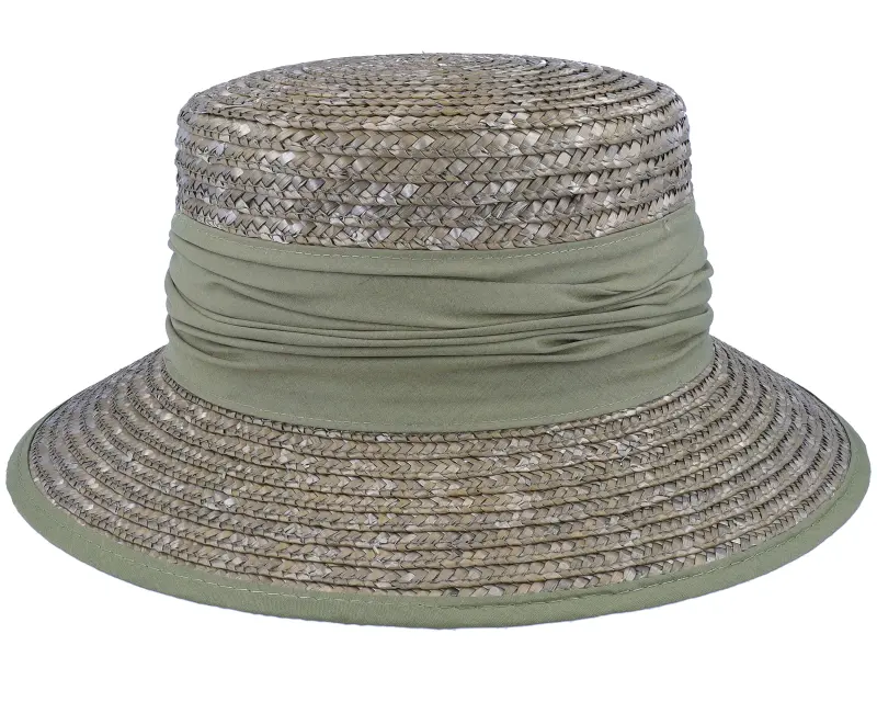 Seeberger Cloche In Straw Braid Olive Straw Hat online