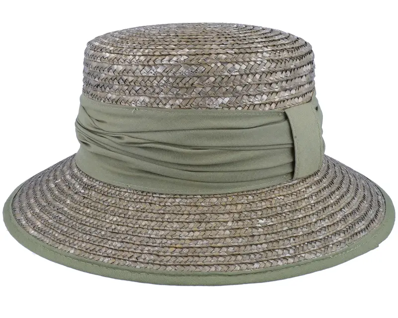 Seeberger Cloche In Straw Braid Olive Straw Hat online