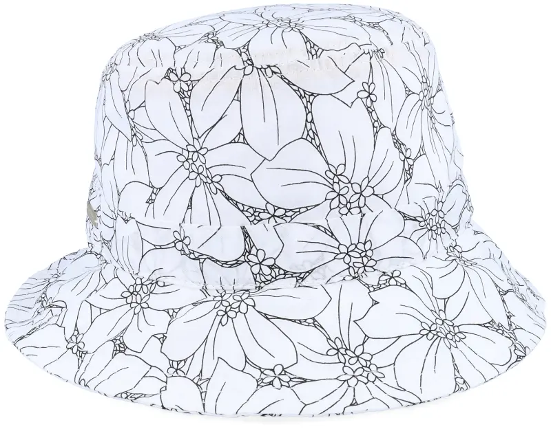 Seeberger Cotton Mix Hat With Flower Print White Bucket online