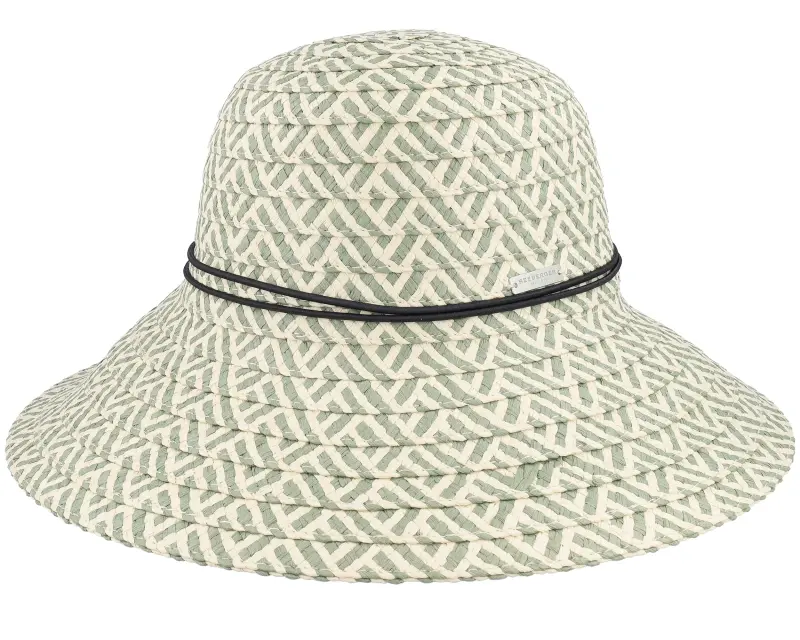 Seeberger Floppy hat Olive/Natural Straw Hat online