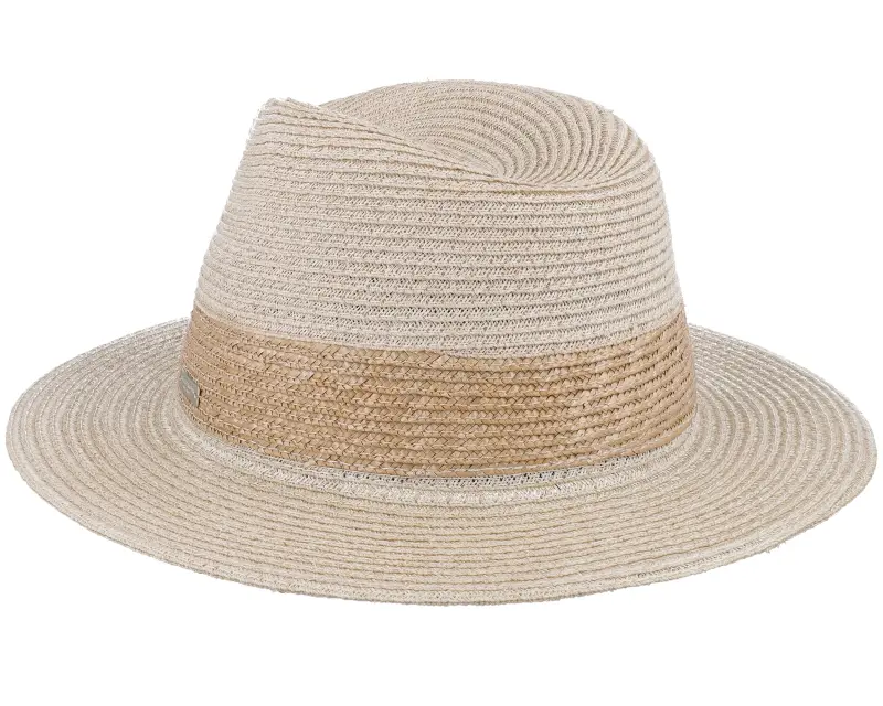 Seeberger In Natural Straw Braid Linen Sand Fedora online