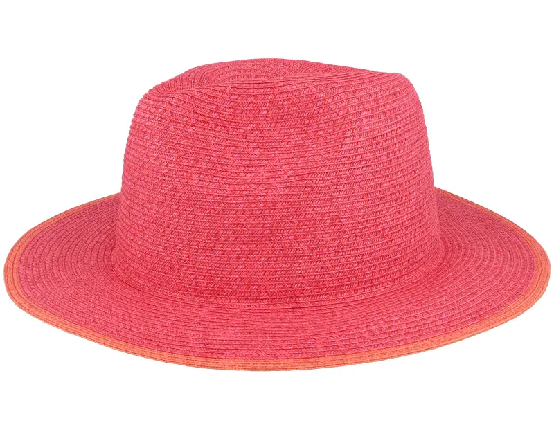 Seeberger Paper Braid Fuchsia/Terracotta Straw Fedora online