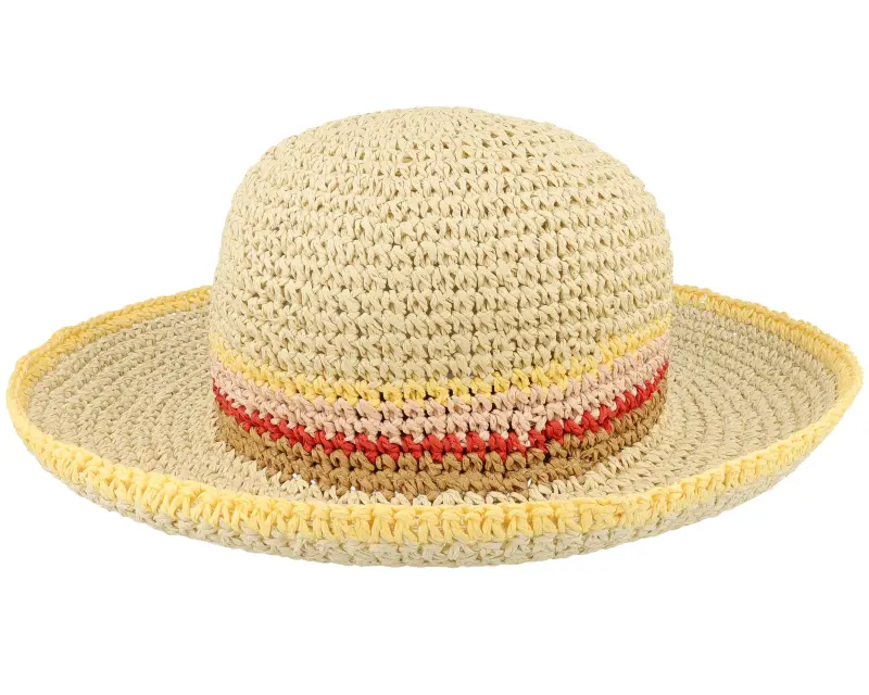 Seeberger Paper Crochet Cloche Linen/Lemon Straw Hat online