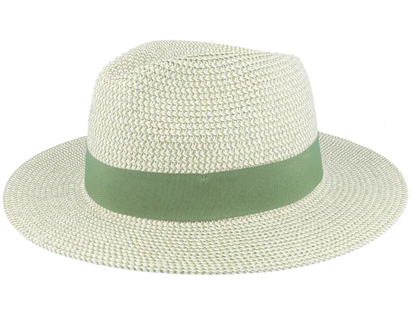 Seeberger Paper Mix Fedora Ribbon Grass-green/Linen Straw Hat online