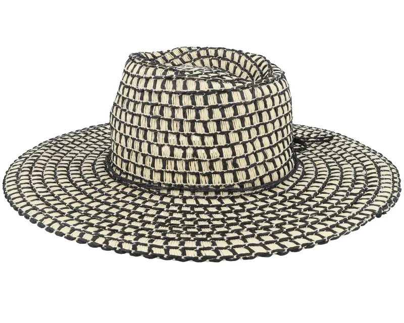 Seeberger Papierstroh Fedora Natur/Schwarz-os online