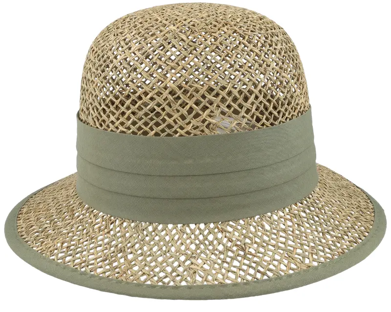 Seeberger Seagras Small Cloche Natural/Khaki Straw Hat online