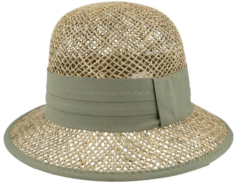 Seeberger Seagras Small Cloche Natural/Khaki Straw Hat online