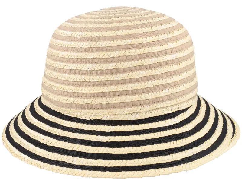 Seeberger Straw edged clock Linen/Black Straw Hat online