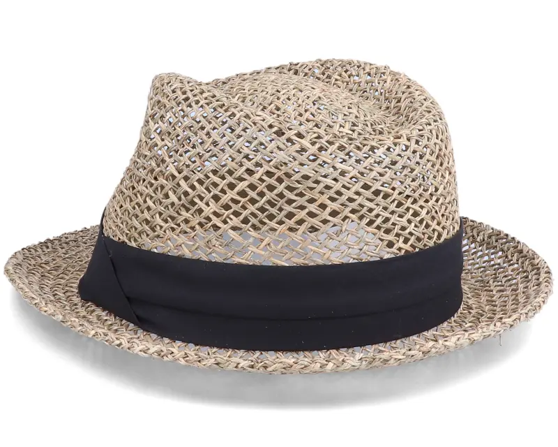 Seeberger Trilby Seagras With Trimming Nature/Black Straw Hat online