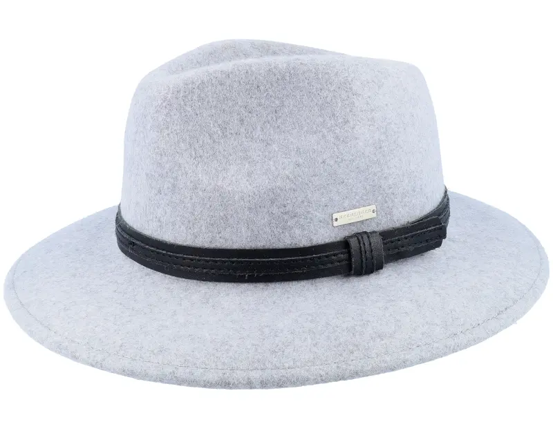 Seeberger Woolfelt With Black Smoke Gray Fedora online