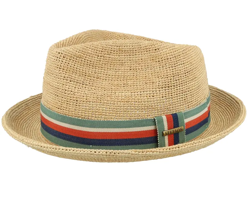Stetson Player Raffia Crochet Natural Straw Hat online