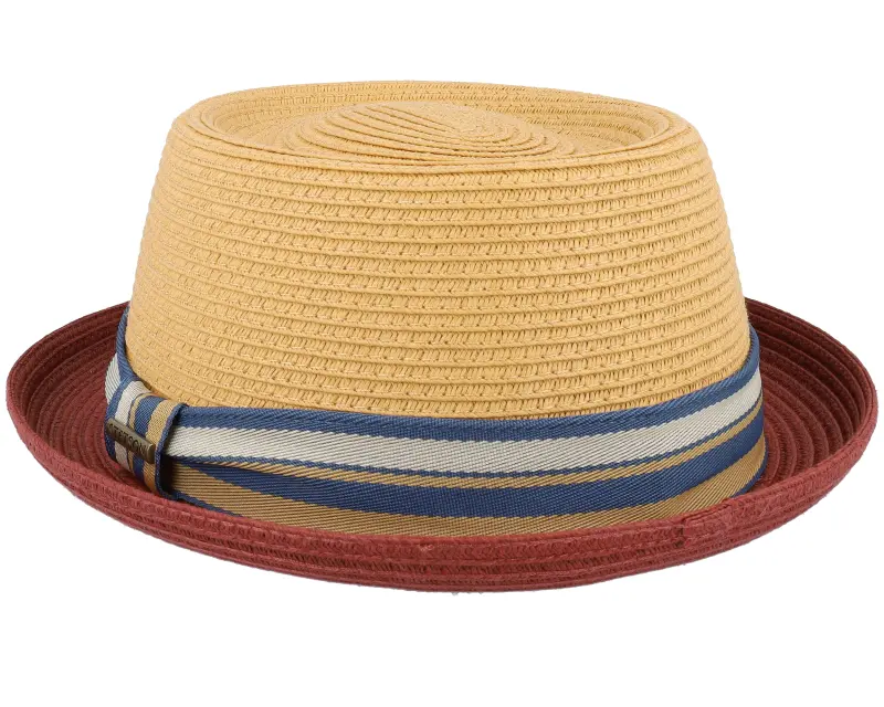 Stetson Toyo Red/Beige Pork Pie Straw Hat online