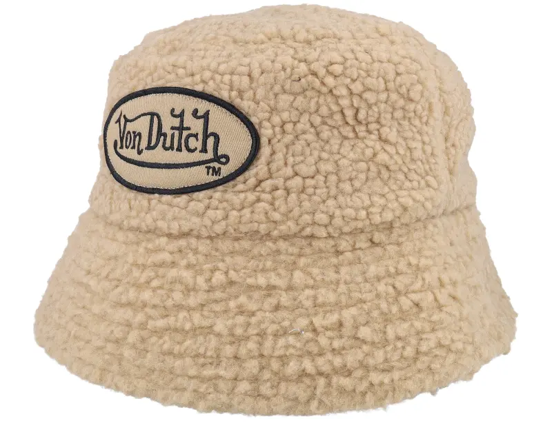 Von Dutch Oval Patch Hat Fur Beige Bucket online