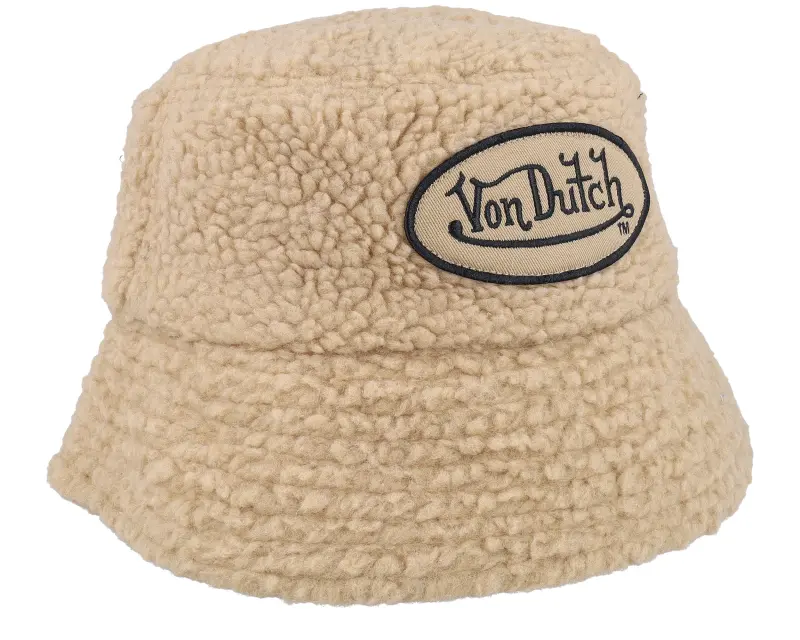 Von Dutch Oval Patch Hat Fur Beige Bucket online