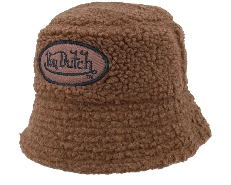 Von Dutch Oval Patch Hat Fur Brown Bucket online