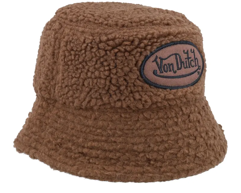 Von Dutch Oval Patch Hat Fur Brown Bucket online