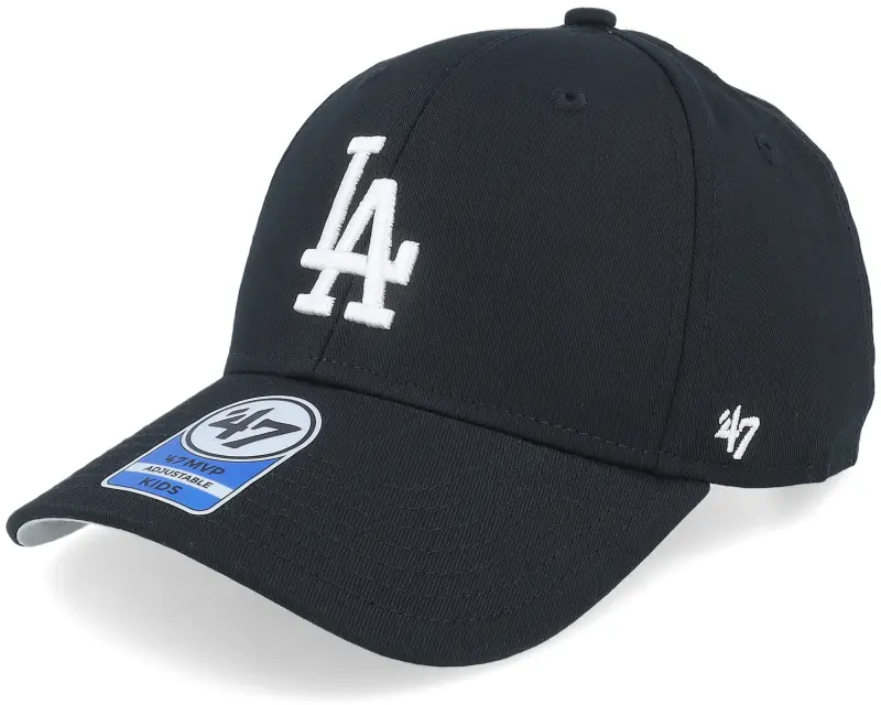 47 Brand Kids Los Angeles Dodgers Raised Basic Mvp Black Adjustable online