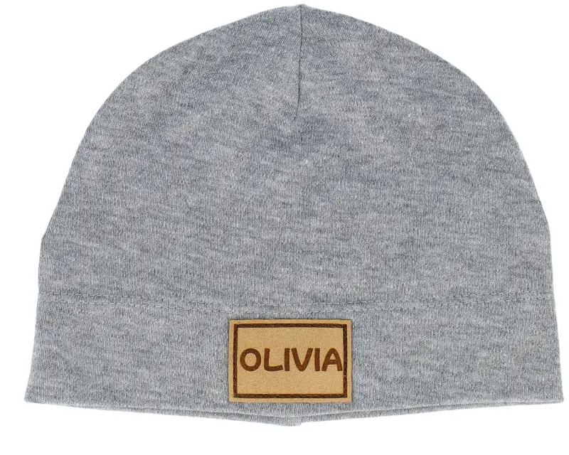 Babybugz Kids Baby Engraved Suede Patch Heather Grey Beanie online