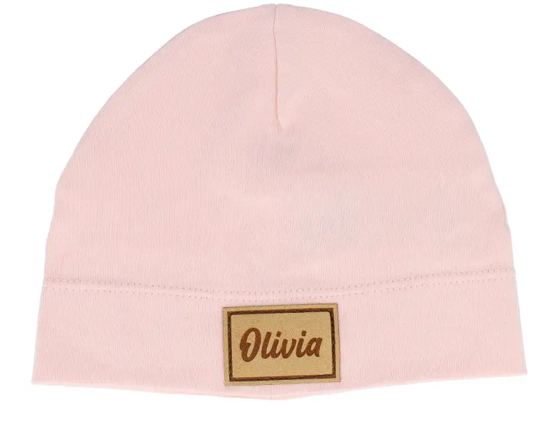 Babybugz Kids Baby Engraved Suede Patch Powder Pink Beanie online