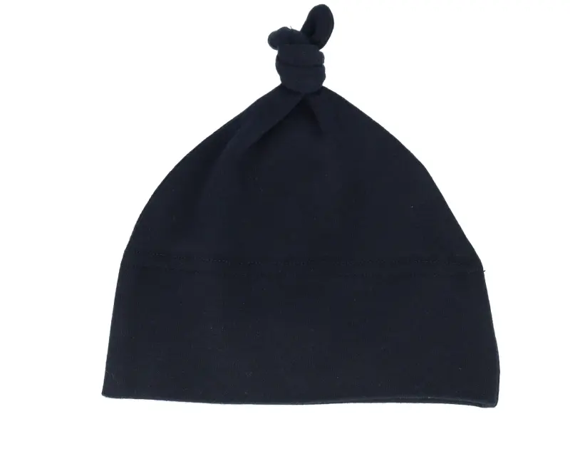 Babybugz Kids Baby One-knot Engraved Suede Patch Black Beanie online