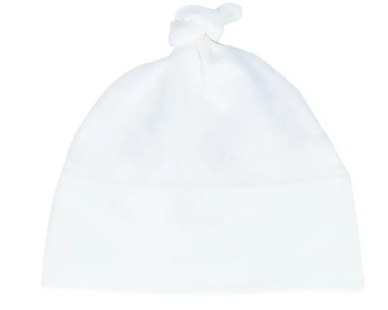 Babybugz Kids Baby One-knot Engraved Suede Patch White Beanie online