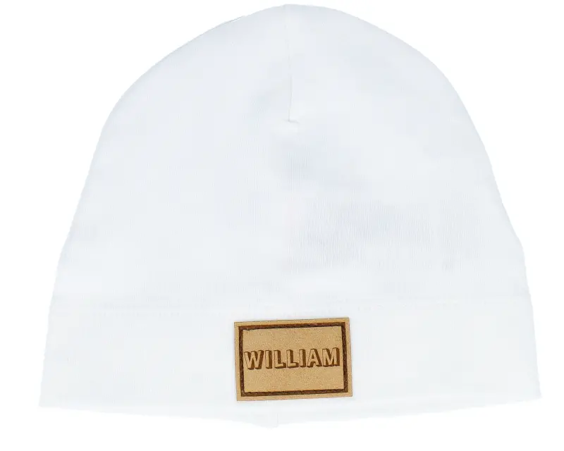 Babybugz Kids Baby With Engraved Suede Patch White Beanie online