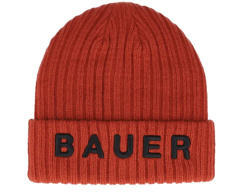 Bauer Kids Ribbed Toque Fire Red Cuff online