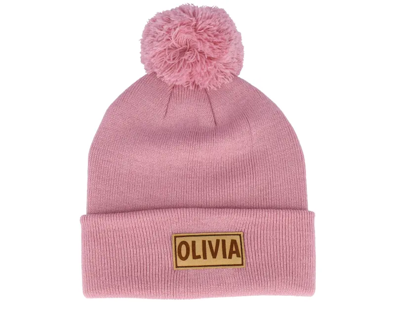 Beechfield Kids Engraved Suede Patch Dusky Pink Pom online